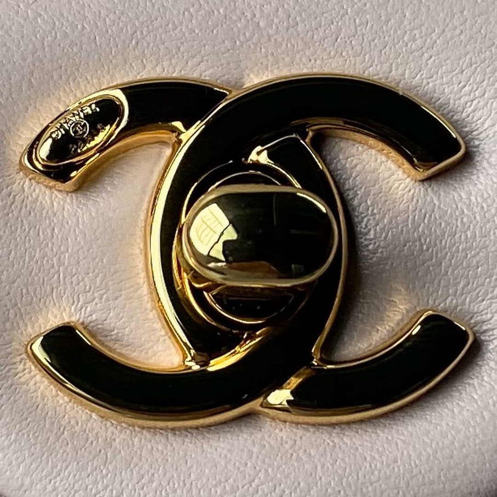 Chanel Mini flap bag with top handle AS4847 Light Pink Lambskin