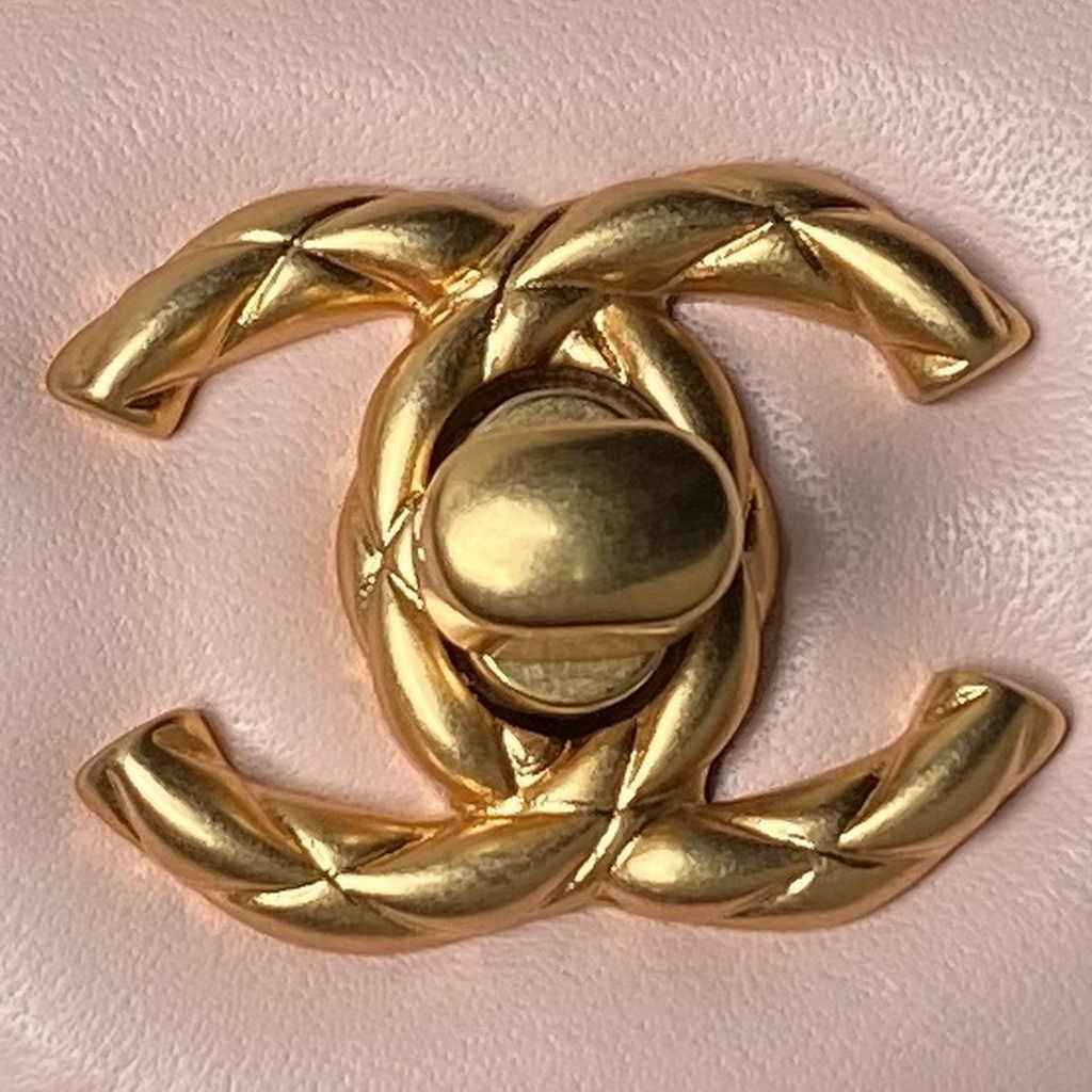 Chanel mini flap bag with top handle, AS4956 pink Lambskin