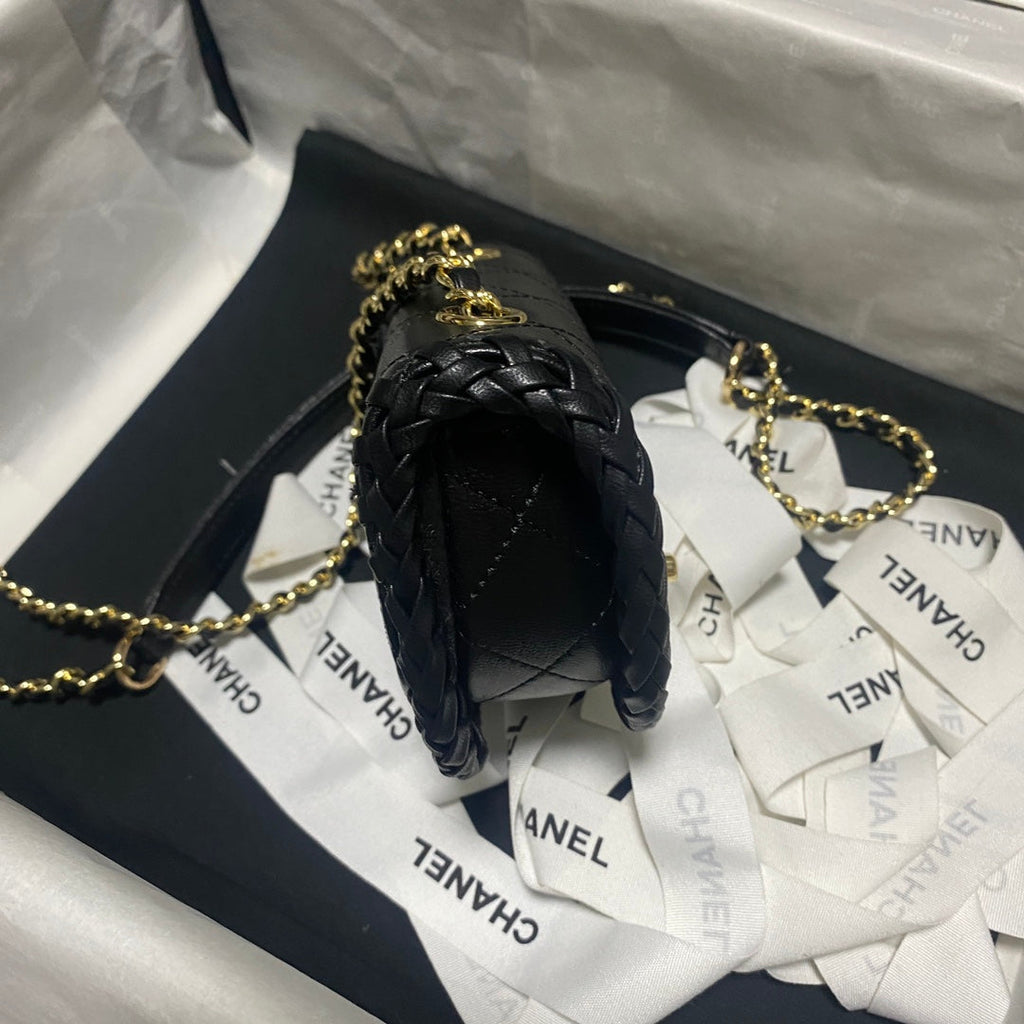 Chanel Mini Messenger Bag AS4208 Lambskin Black