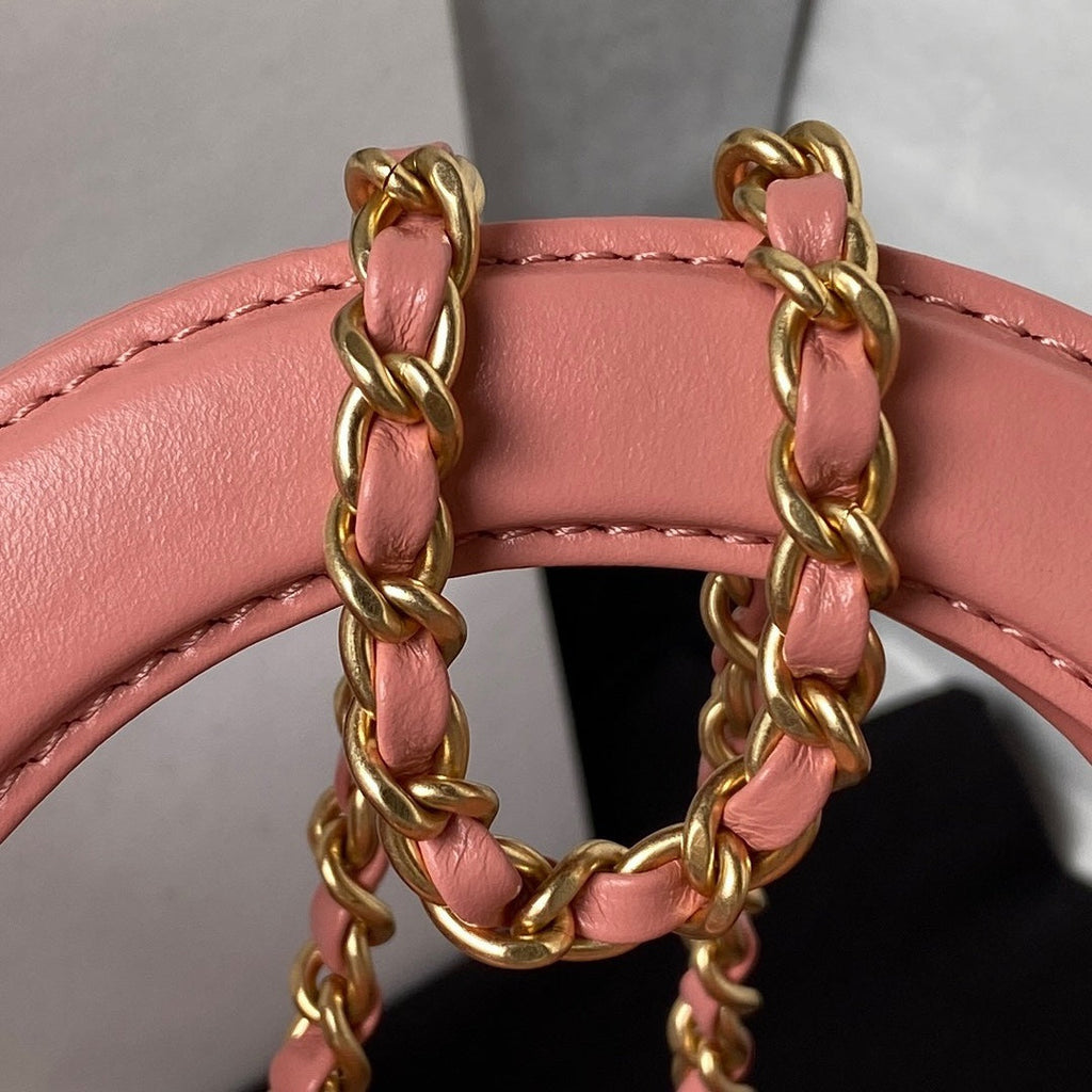 Chanel Mini Shopping Bag AS4416 Pink Shiny Aged Calfskin