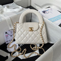 Chanel AS4416 Mini Shopping Bag Beige Shiny Aged Calfskin Gold