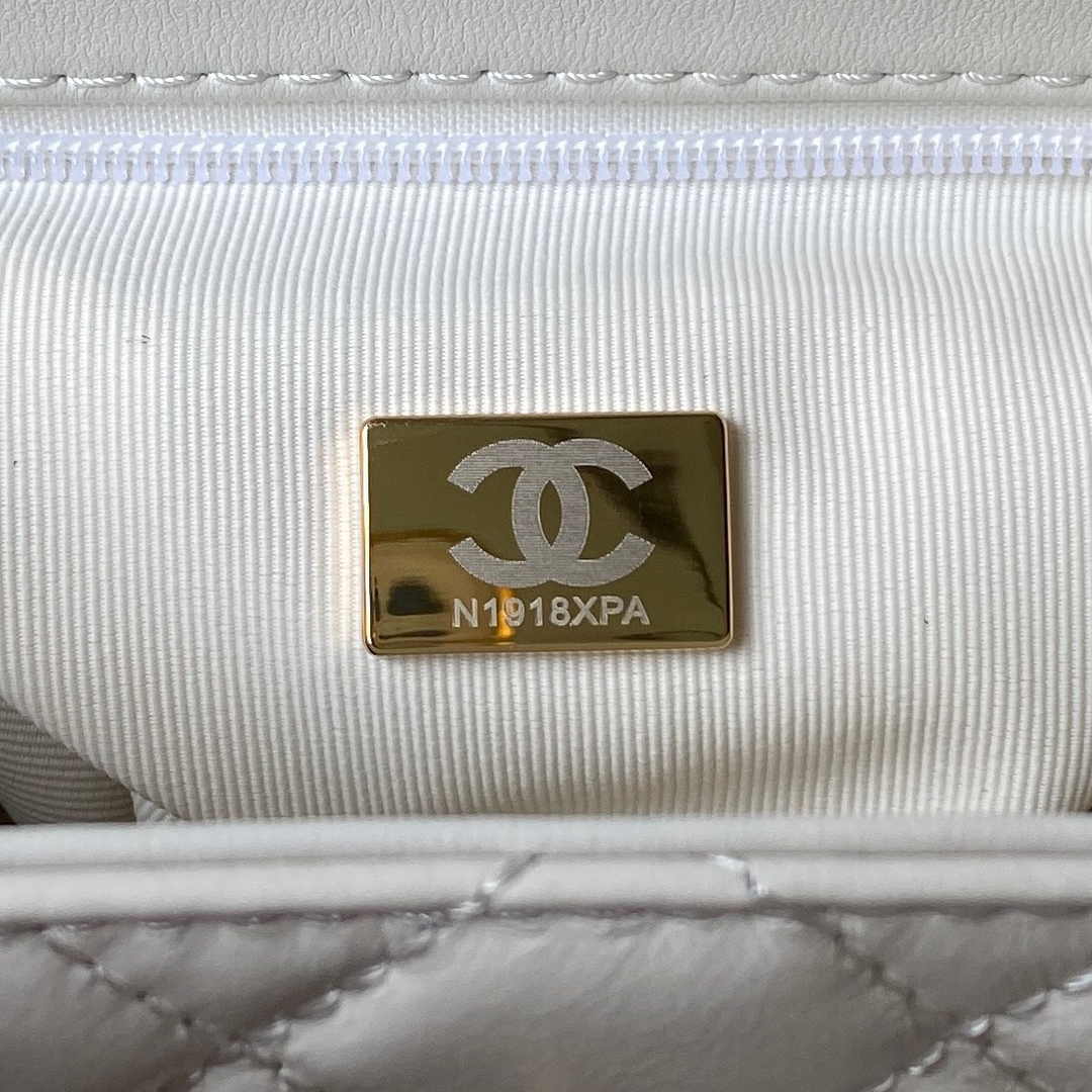 Chanel AS4416 Mini Shopping Bag Beige Shiny Aged Calfskin Gold