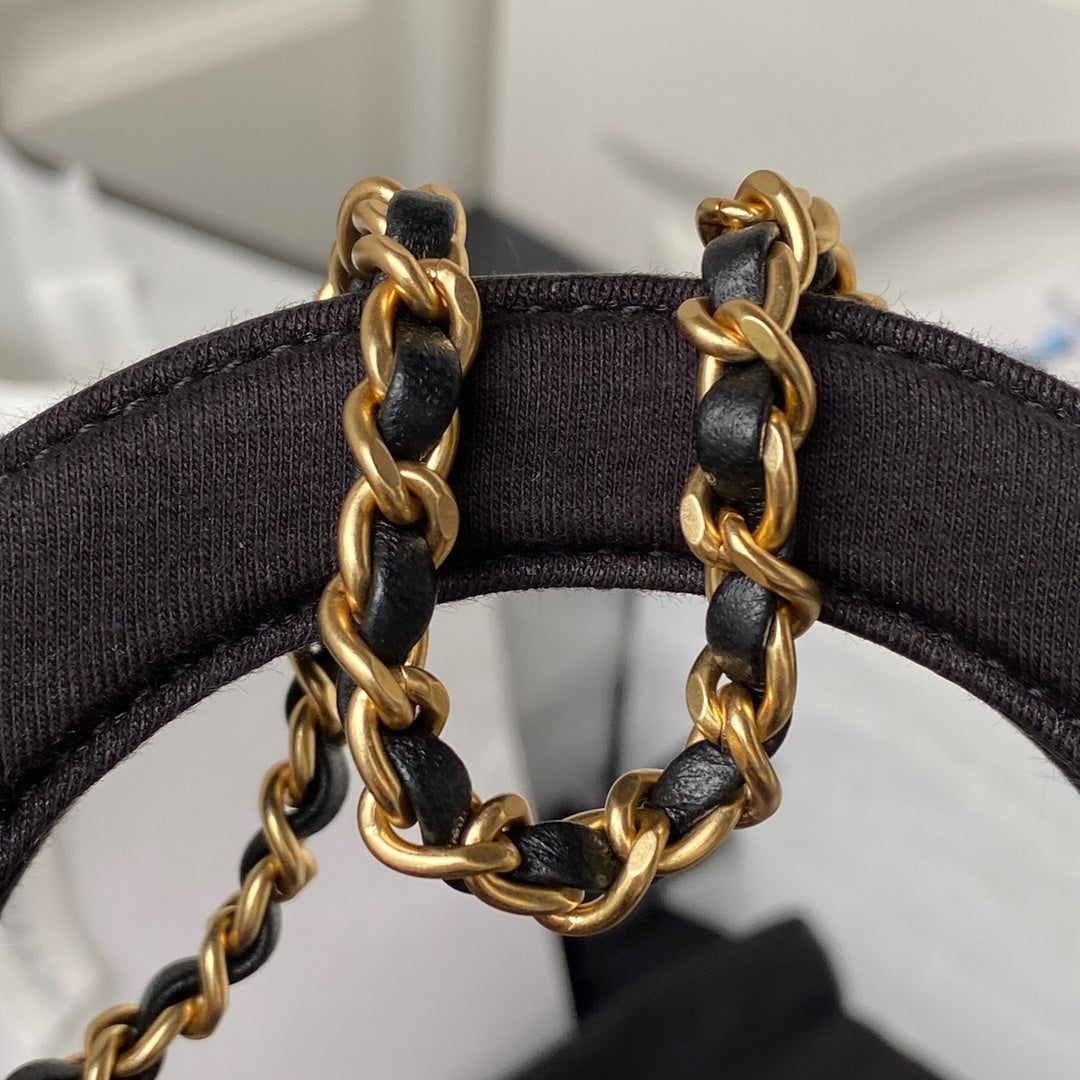 Chanel Mini Shopping Bag AS4416 Satin Black