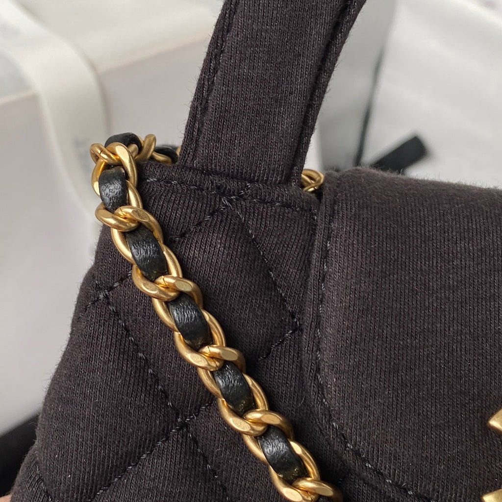 Chanel Mini Shopping Bag AS4416 Satin Black