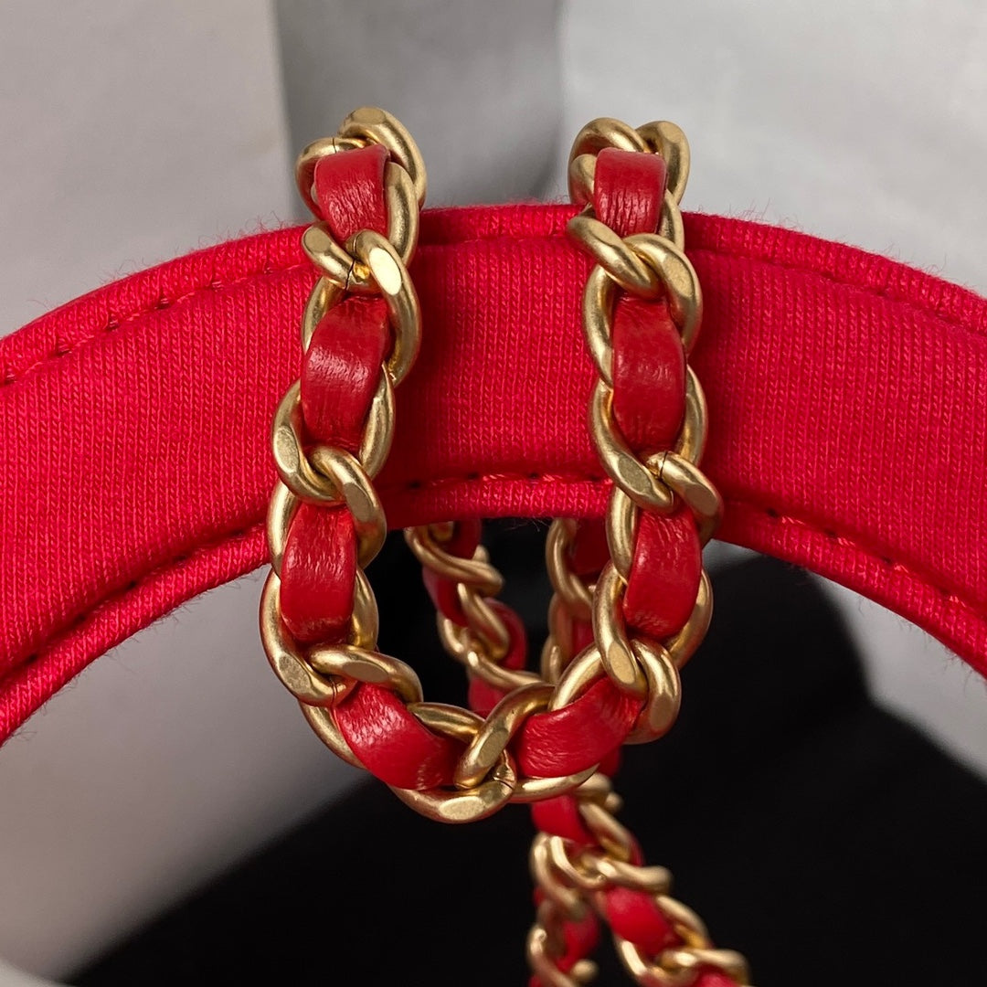 Chanel Mini Shopping Bag AS4416 Satin Red