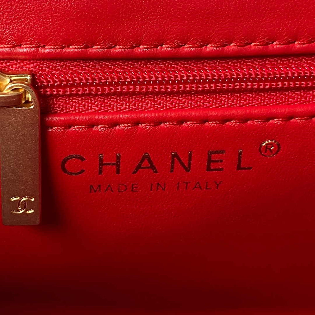 Chanel Mini Shopping Bag AS4416 Satin Red