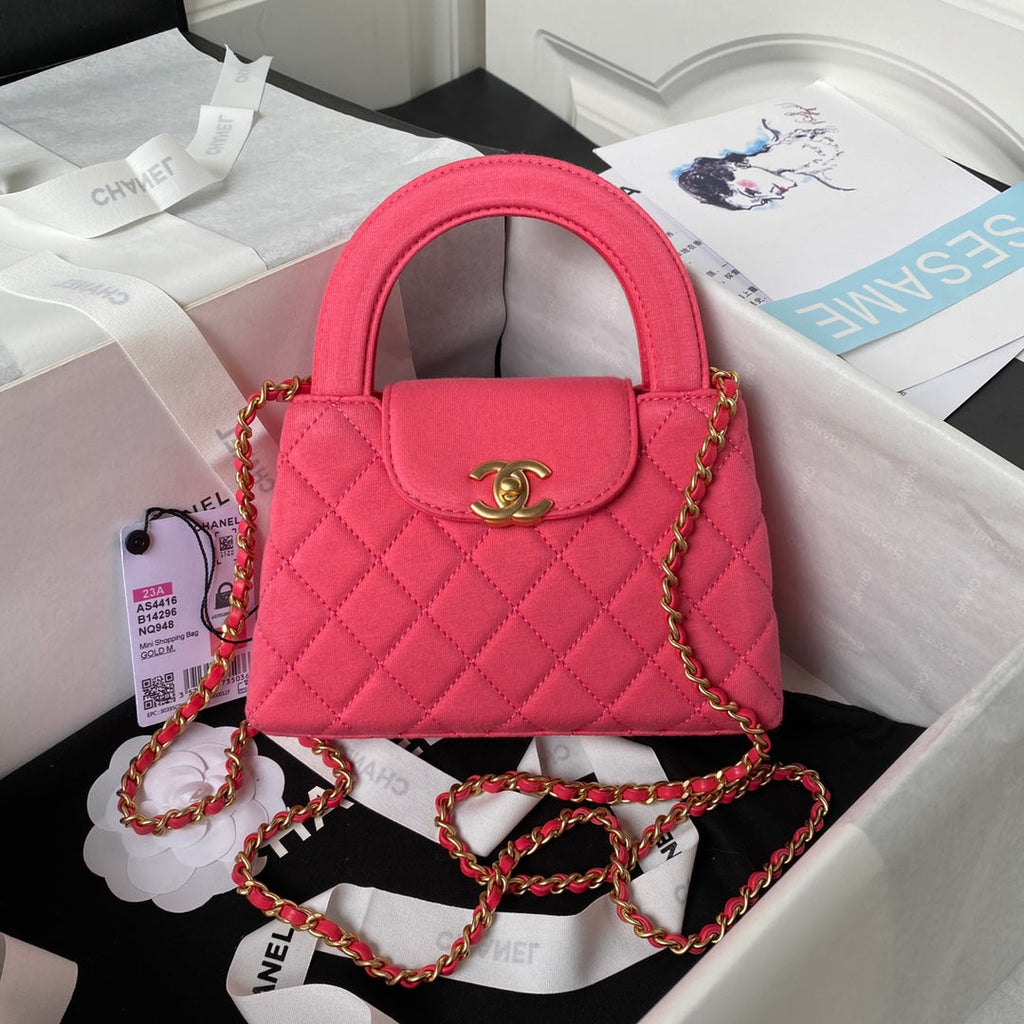 Chanel Mini Shopping Bag AS4416 Satin Pink