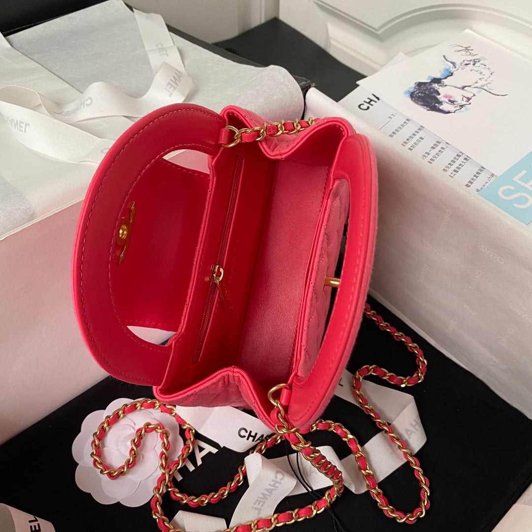 Chanel Mini Shopping Bag AS4416 Satin Pink