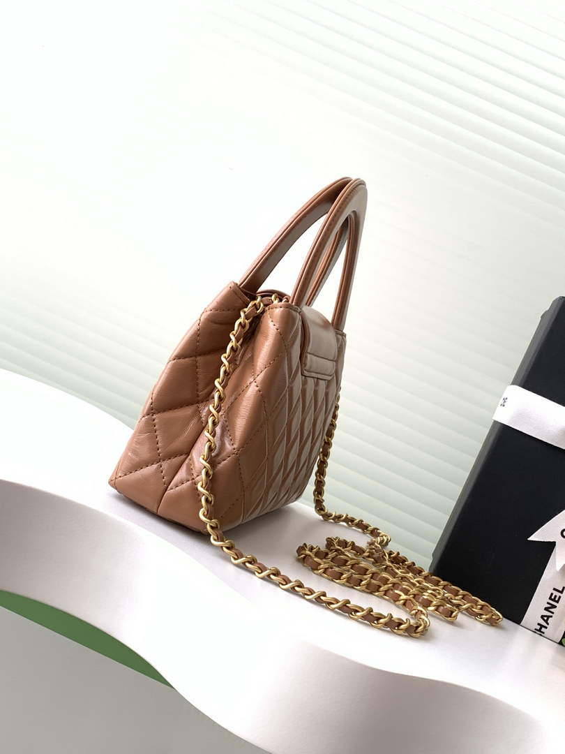 Chanel Calfskin Mini Shopping Bag AS4416 Tan