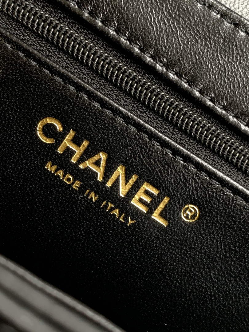 Chanel Mini Shopping Bag, AS4416 Shiny Lambskin Black