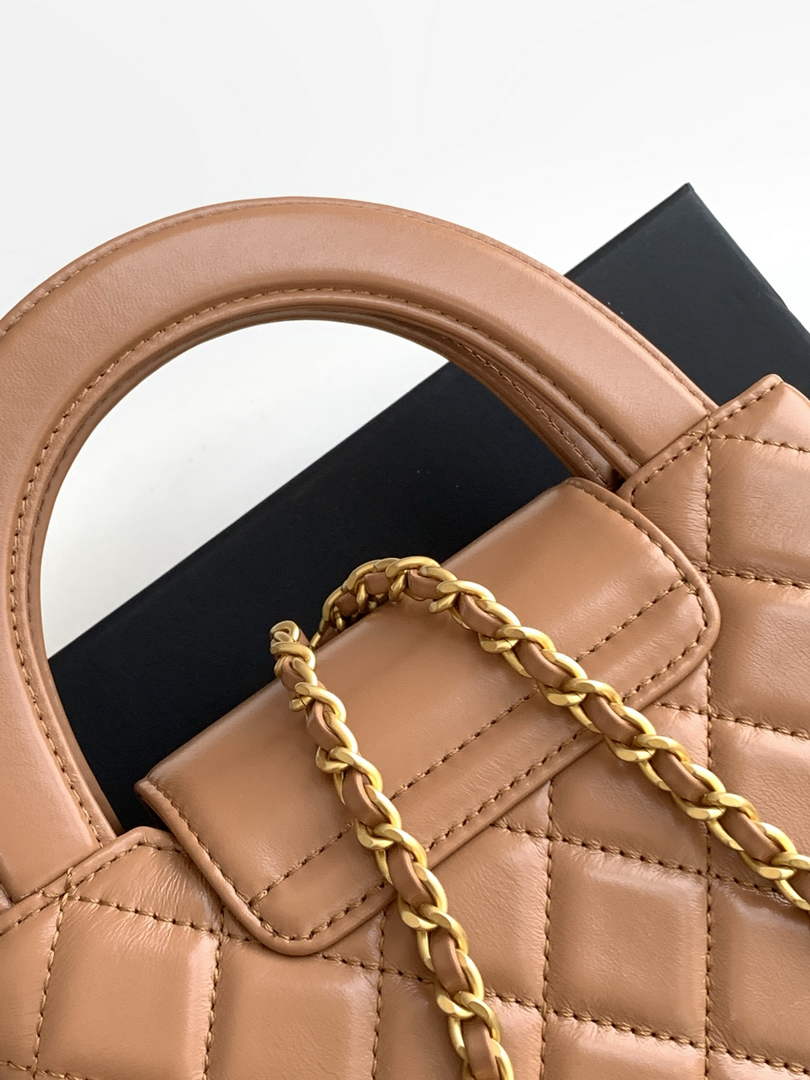 Chanel Calfskin Mini Shopping Bag AS4416 Tan