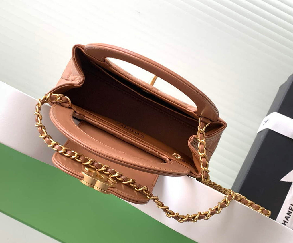 Chanel Calfskin Mini Shopping Bag AS4416 Tan