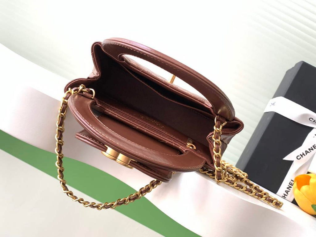 Chanel Calfskin Mini Shopping Bag AS4416 Brown