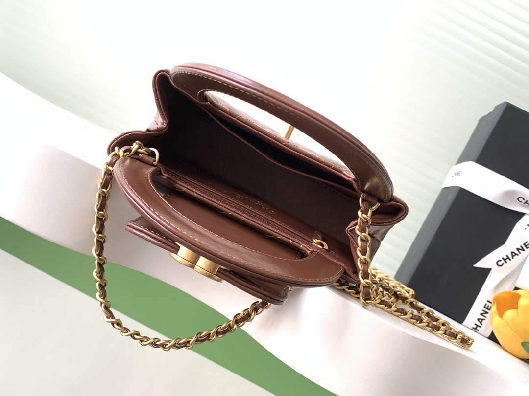 Chanel Calfskin Mini Shopping Bag AS4416 Brown