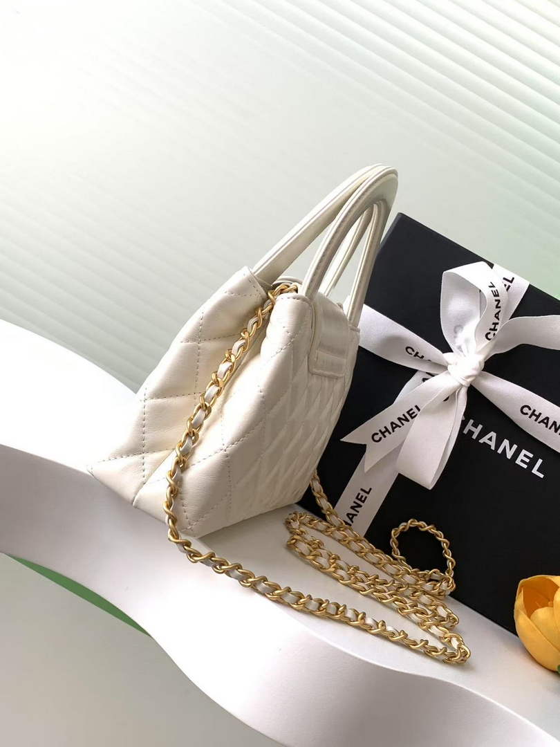 Chanel Calfskin Mini Shopping Bag AS4416 White