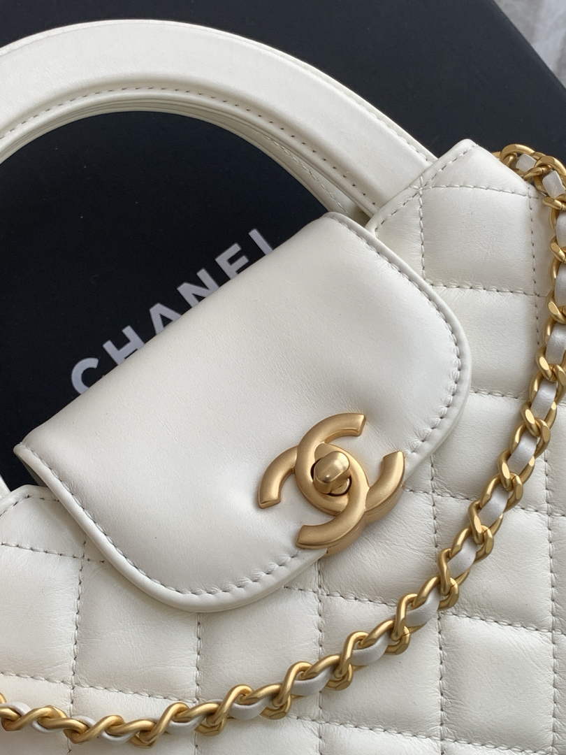 Chanel Calfskin Mini Shopping Bag AS4416 White
