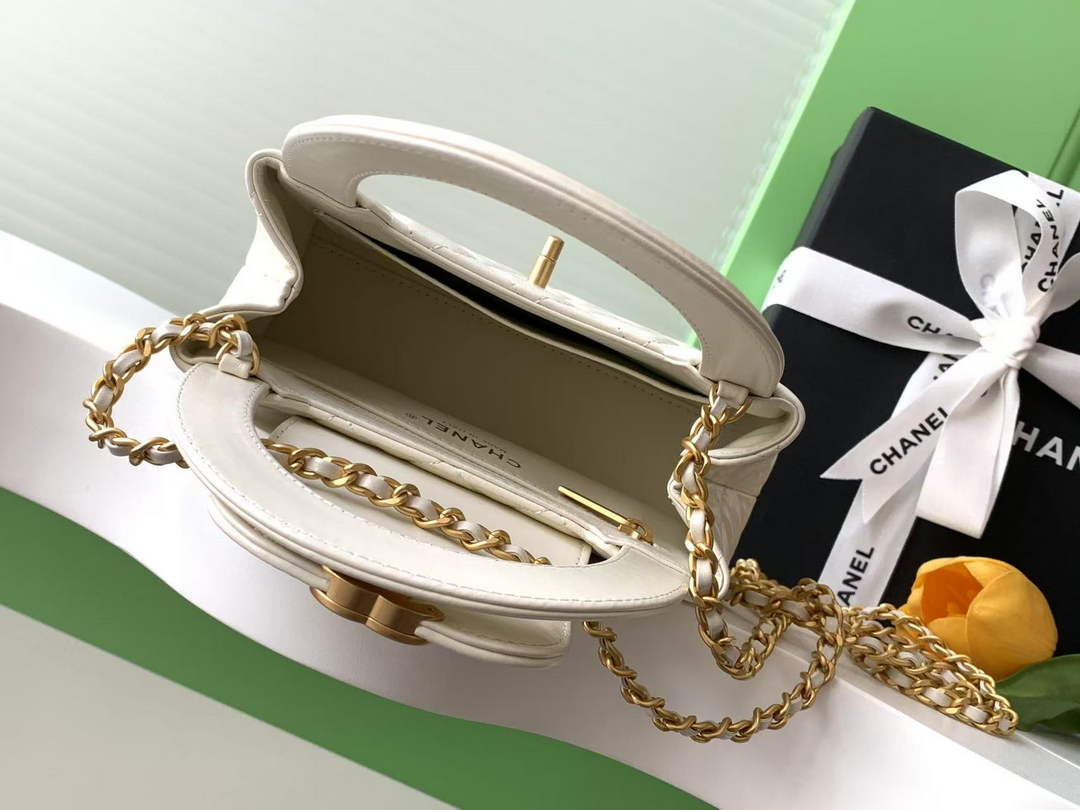 Chanel Calfskin Mini Shopping Bag AS4416 White