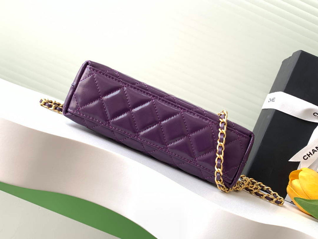 Chanel Calfskin Mini Shopping Bag AS4416 Purple