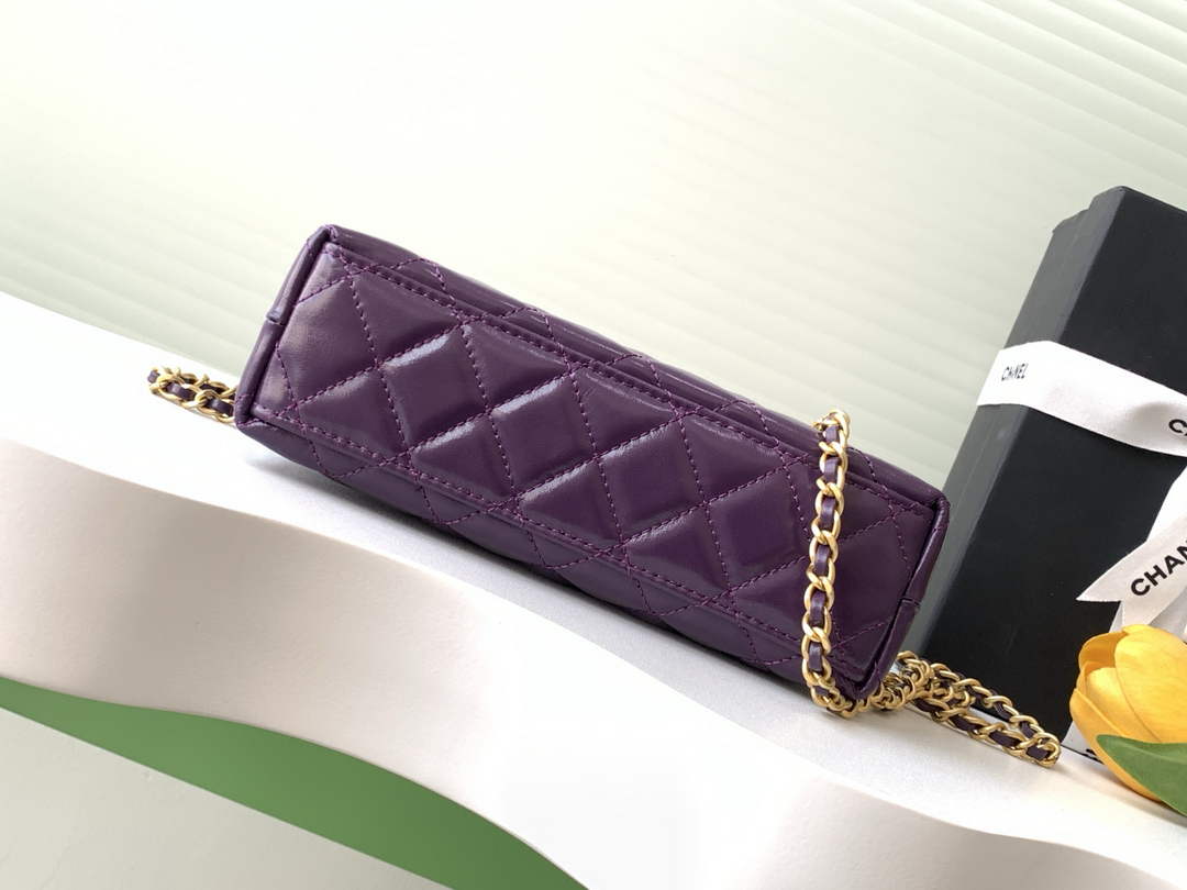 Chanel Calfskin Mini Shopping Bag AS4416 Purple