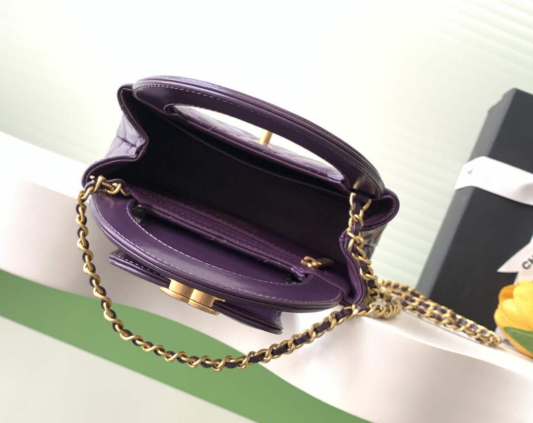 Chanel Calfskin Mini Shopping Bag AS4416 Purple