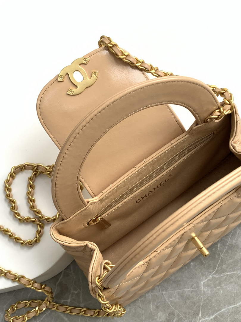 Chanel Calfskin Mini Shopping Bag AS4416 Apricot