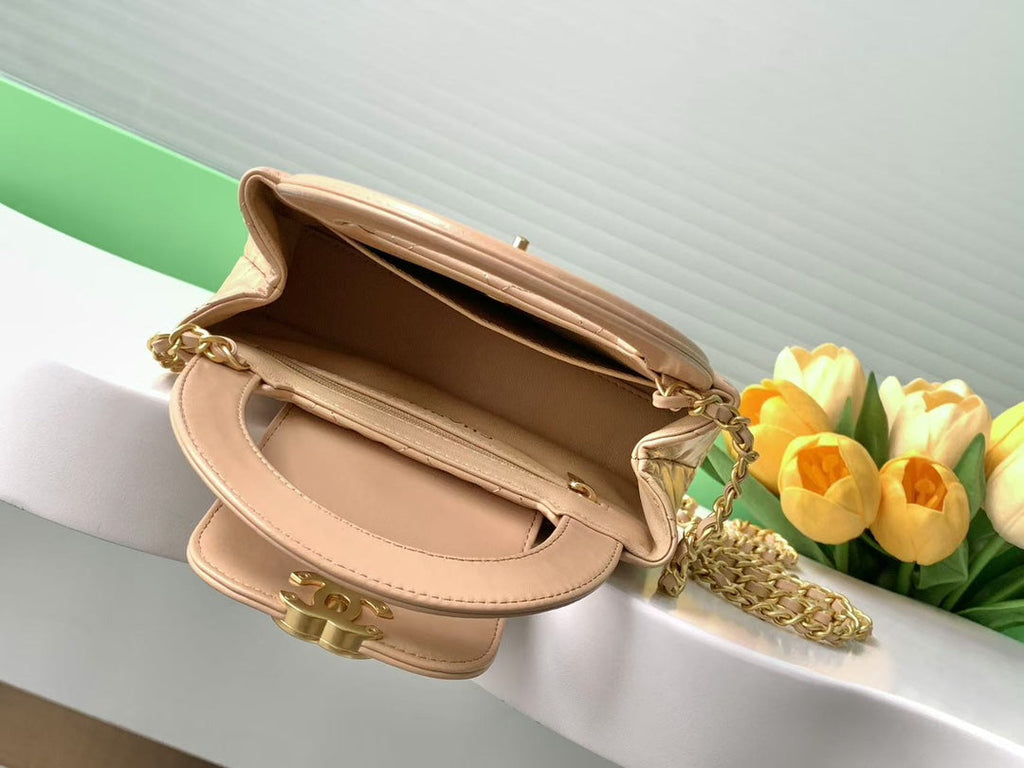 Chanel Calfskin Mini Shopping Bag AS4416 Apricot