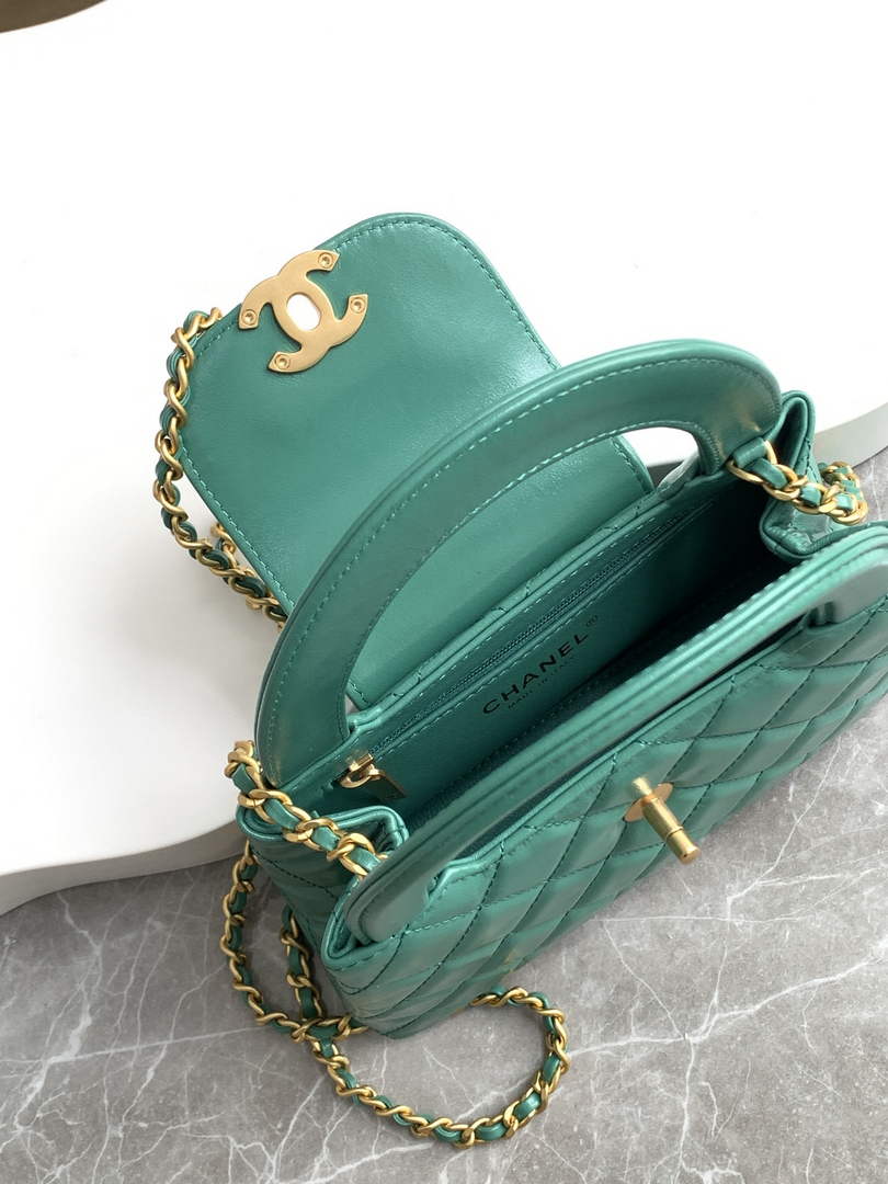 Chanel Calfskin Mini Shopping Bag AS4416 Green