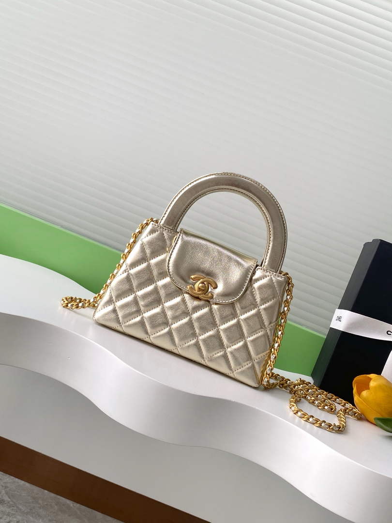 Chanel Calfskin Mini Shopping Bag AS4416 Gold