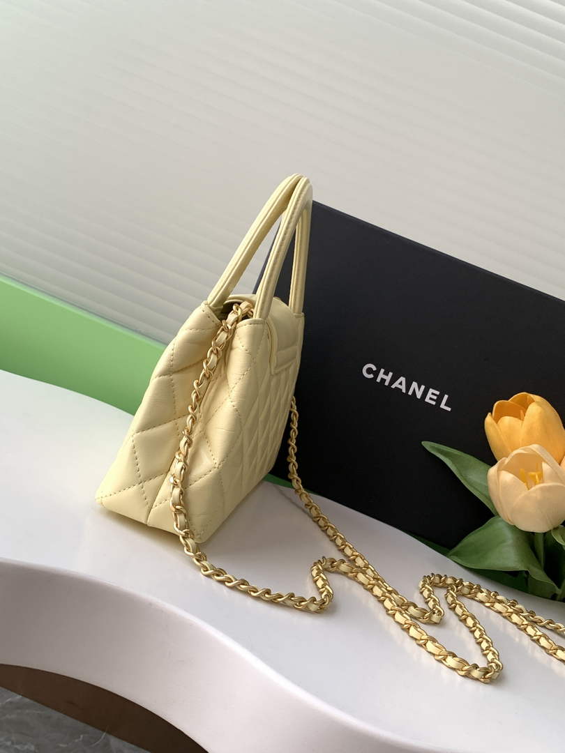 Chanel Calfskin Mini Shopping Bag AS4416 Yellow