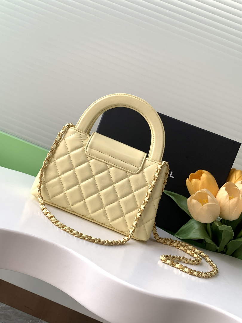 Chanel Calfskin Mini Shopping Bag AS4416 Yellow