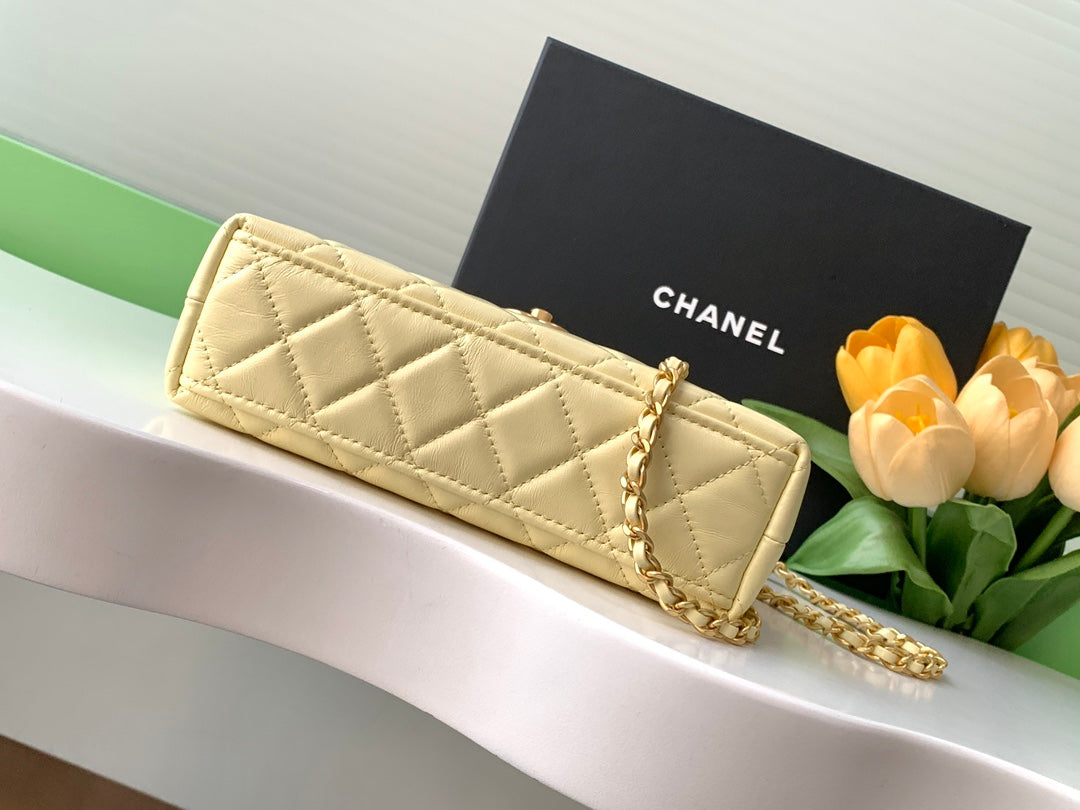 Chanel Calfskin Mini Shopping Bag AS4416 Yellow