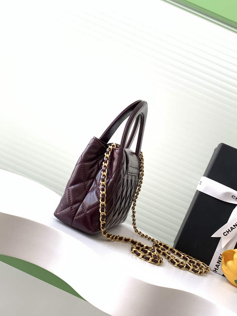 Chanel Calfskin Mini Shopping Bag AS4416 Wine Red