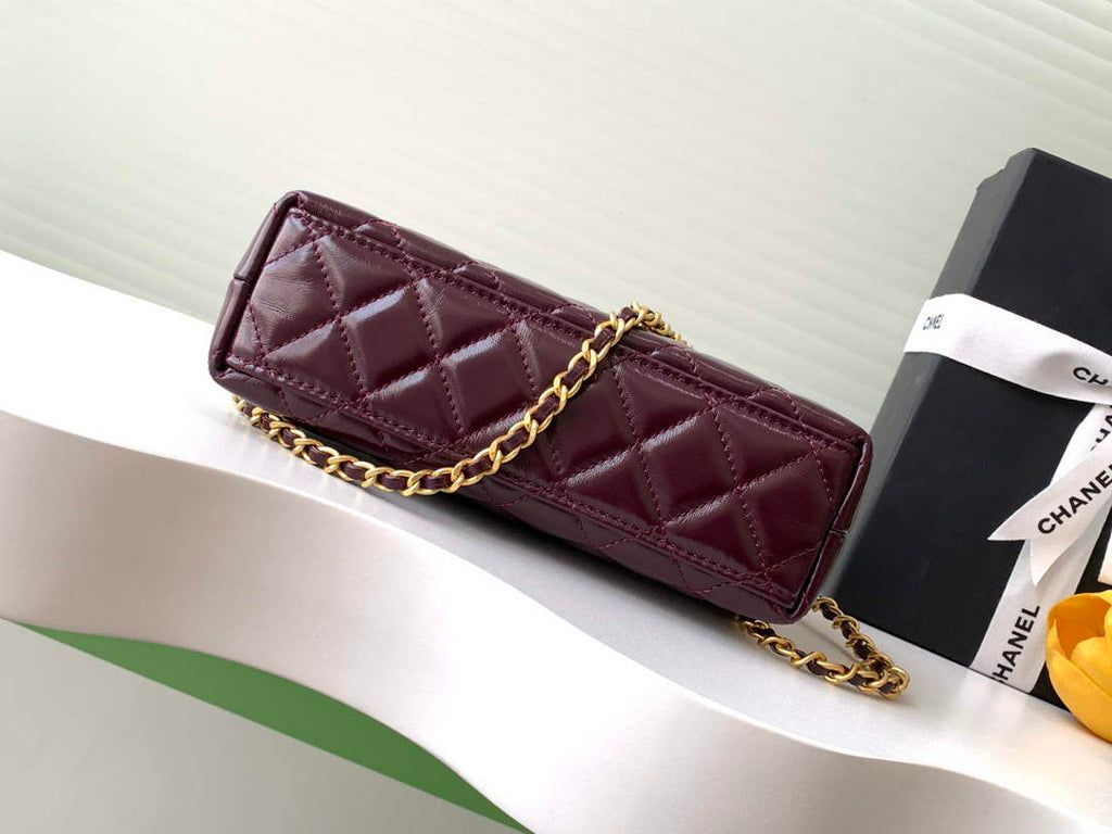 Chanel Calfskin Mini Shopping Bag AS4416 Wine Red