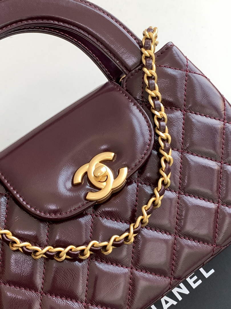 Chanel Calfskin Mini Shopping Bag AS4416 Wine Red
