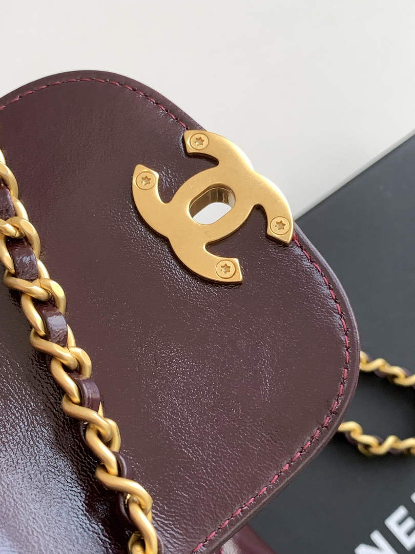 Chanel Calfskin Mini Shopping Bag AS4416 Wine Red