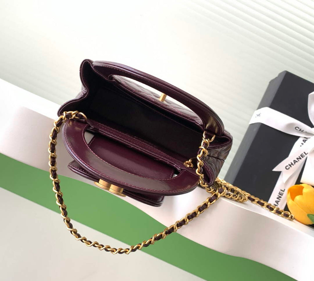 Chanel Calfskin Mini Shopping Bag AS4416 Wine Red