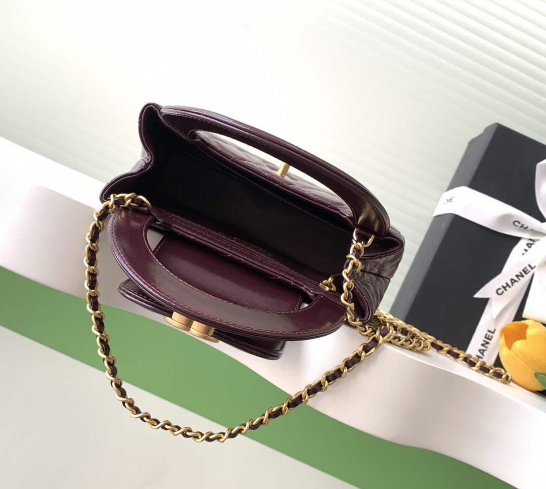 Chanel Calfskin Mini Shopping Bag AS4416 Wine Red