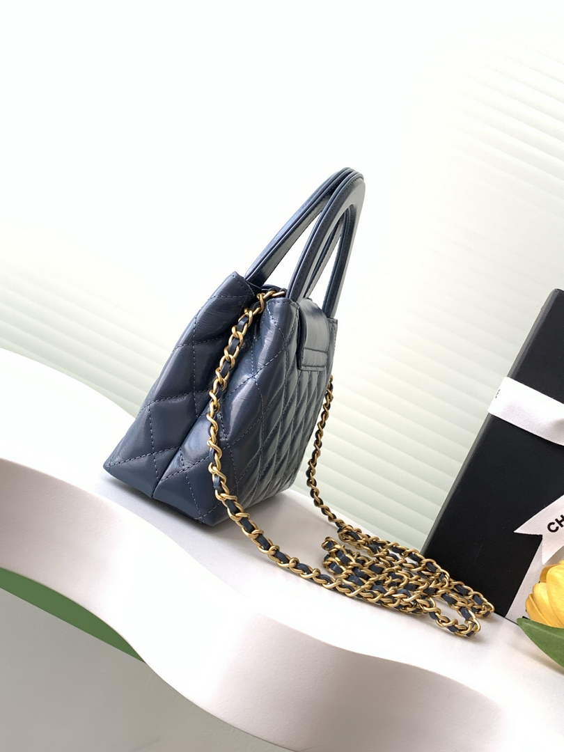 Chanel Calfskin Mini Shopping Bag AS4416 Dark Blue