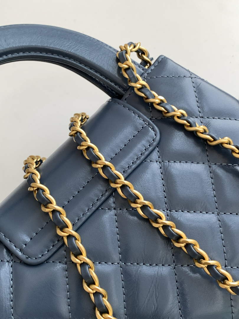 Chanel Calfskin Mini Shopping Bag AS4416 Dark Blue