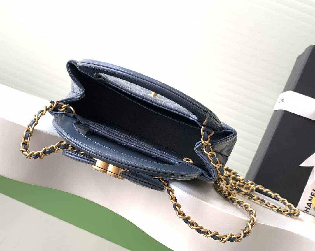 Chanel Calfskin Mini Shopping Bag AS4416 Dark Blue