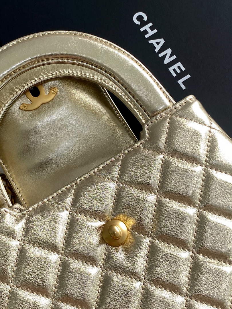 Chanel Calfskin Mini Shopping Bag AS4416 Gold