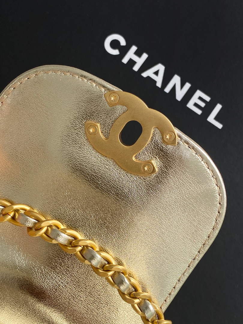 Chanel Calfskin Mini Shopping Bag AS4416 Gold