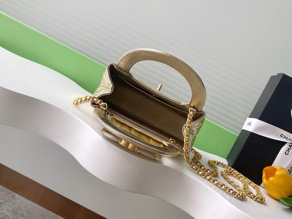 Chanel Calfskin Mini Shopping Bag AS4416 Gold