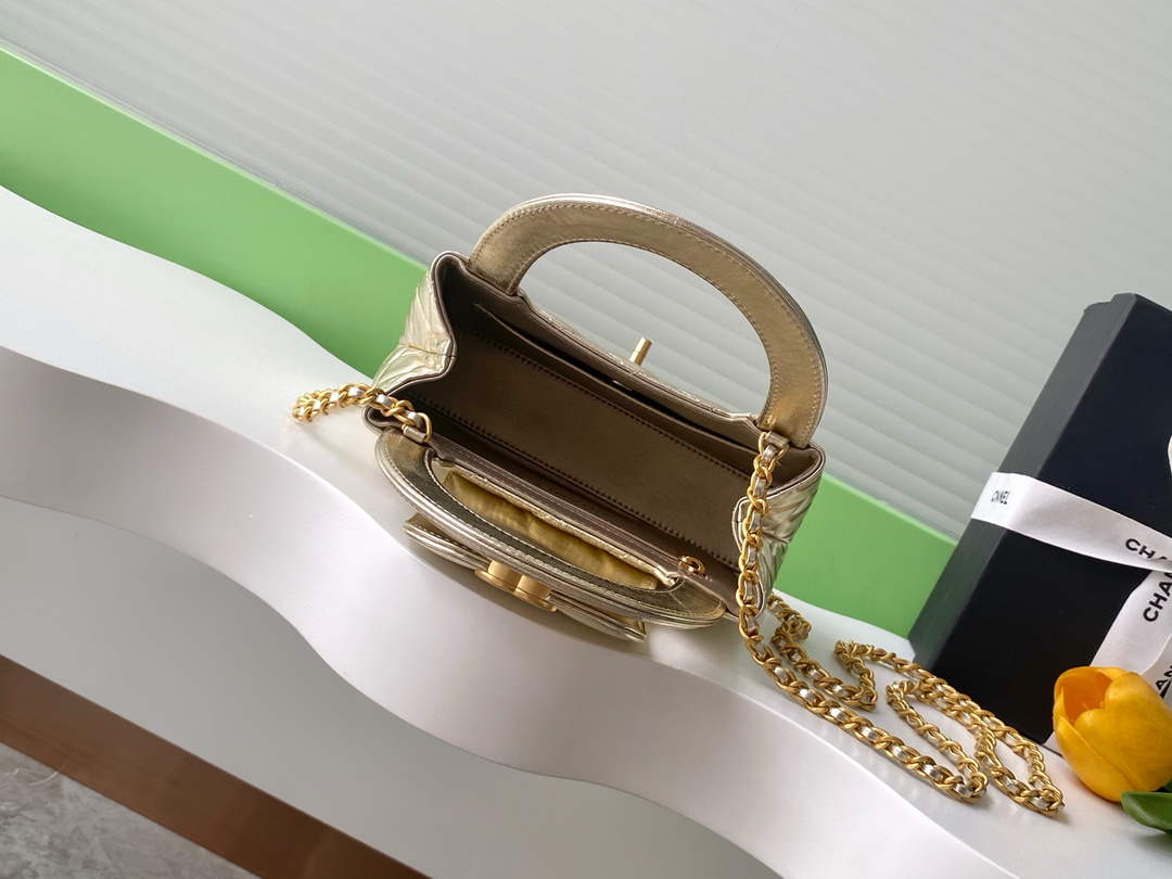 Chanel Calfskin Mini Shopping Bag AS4416 Gold