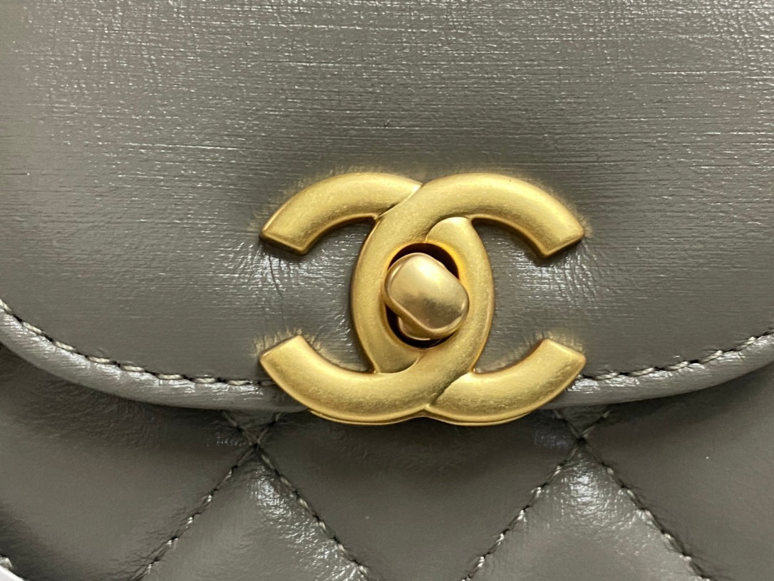 Chanel Calfskin Mini Shopping Bag AS4416 Dark Gray