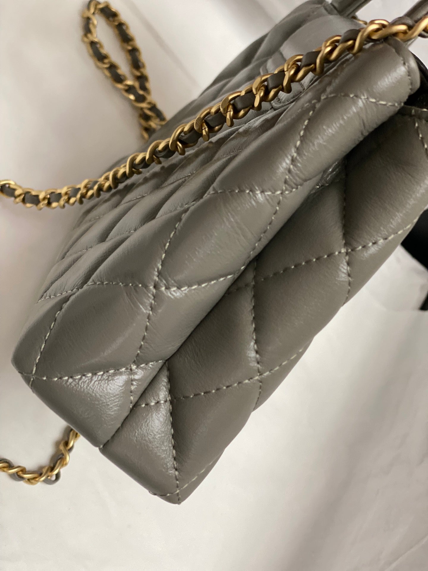 Chanel Calfskin Mini Shopping Bag AS4416 Dark Gray