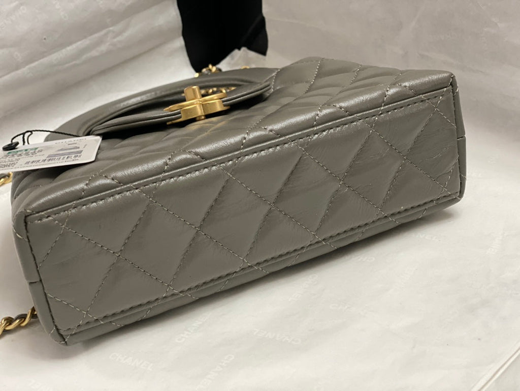 Chanel Calfskin Mini Shopping Bag AS4416 Dark Gray