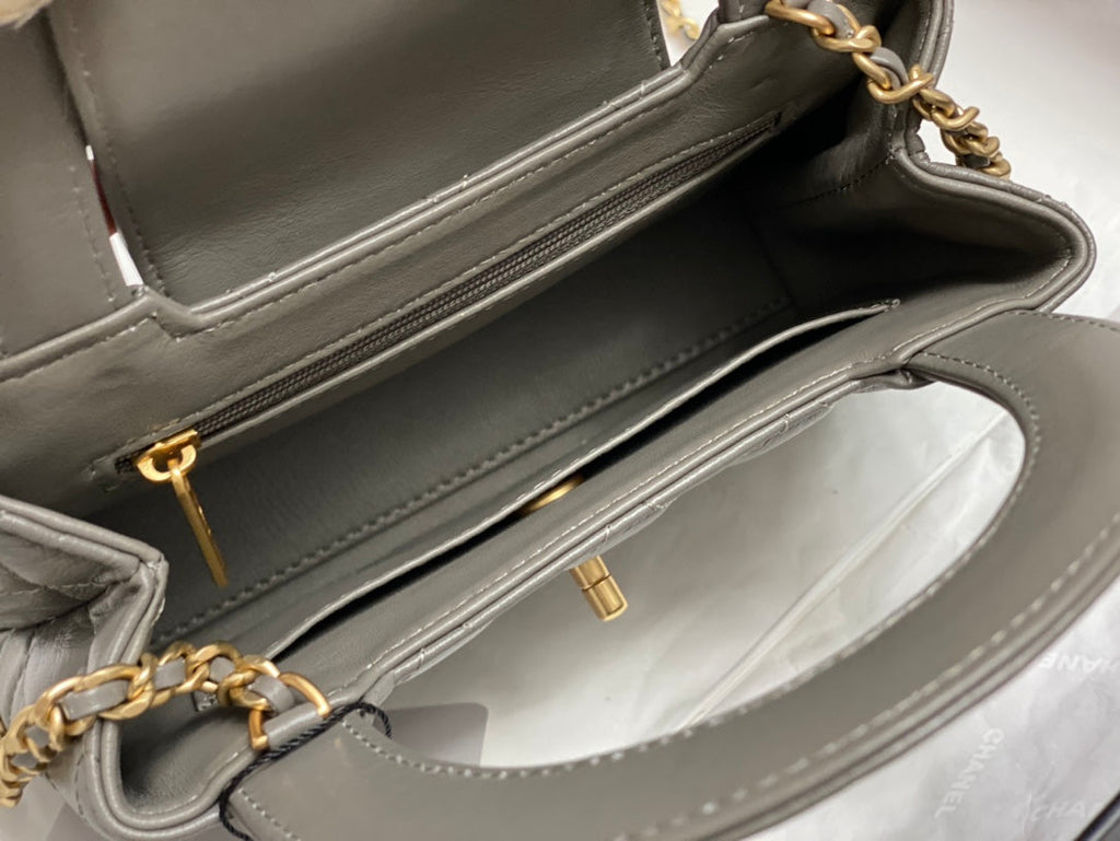 Chanel Calfskin Mini Shopping Bag AS4416 Dark Gray