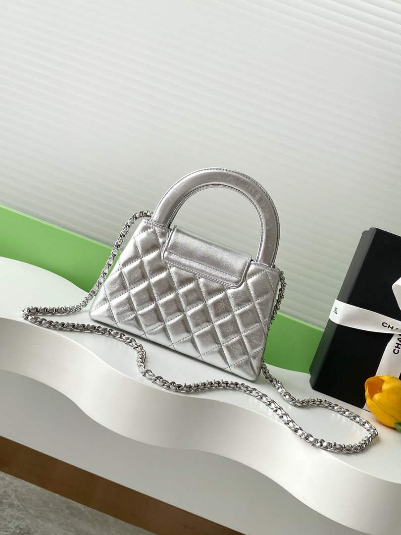 Chanel Calfskin Mini Shopping Bag AS4416 Silver