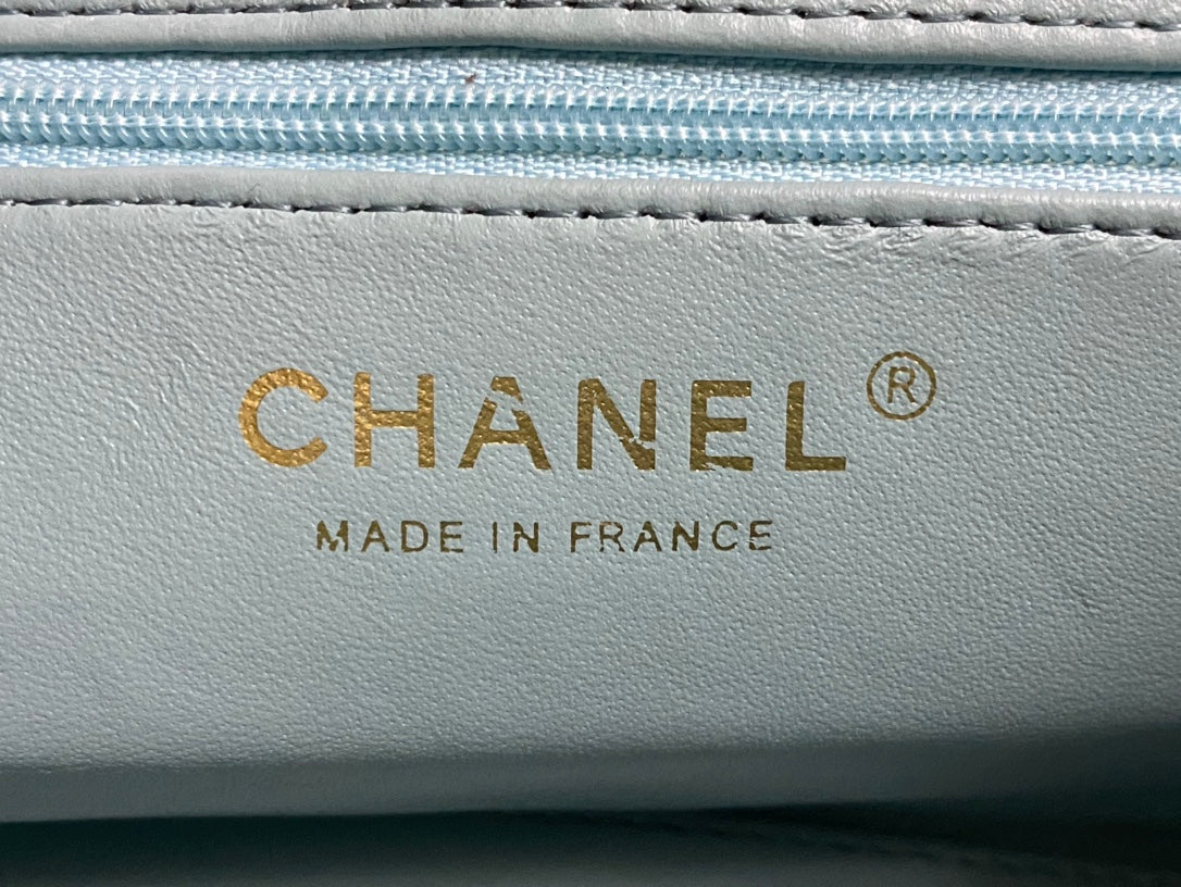 Chanel Calfskin Mini Shopping Bag AS4416 Light Blue